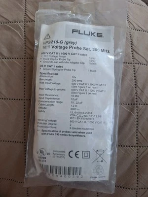 Juego de sondas de voltaje Fluke original, VPS210-G, 10:1, 200 MHz Foto 1 de 3