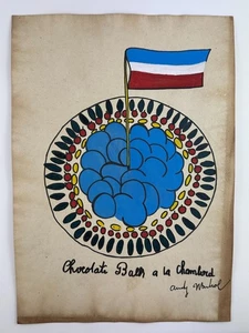 ANDY WARHOL COA art painting original drawing vintage paper signed stamped - Picture 1 of 3