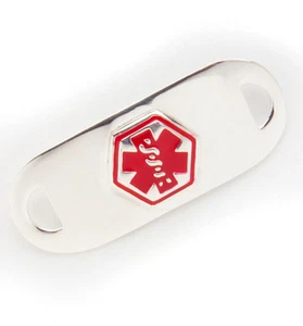 Medical Alert Stainless ID TAG for Bracelet 3 Choices Diabetes Type 1 and Type 2 - Picture 1 of 1