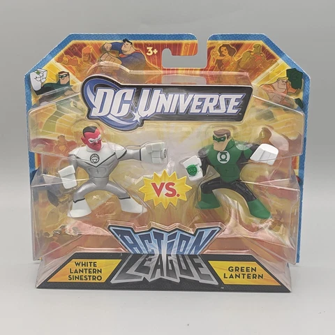 New 2010 Mattel DC Universe Action League White Sinestro vs Green Lantern Figure Cover