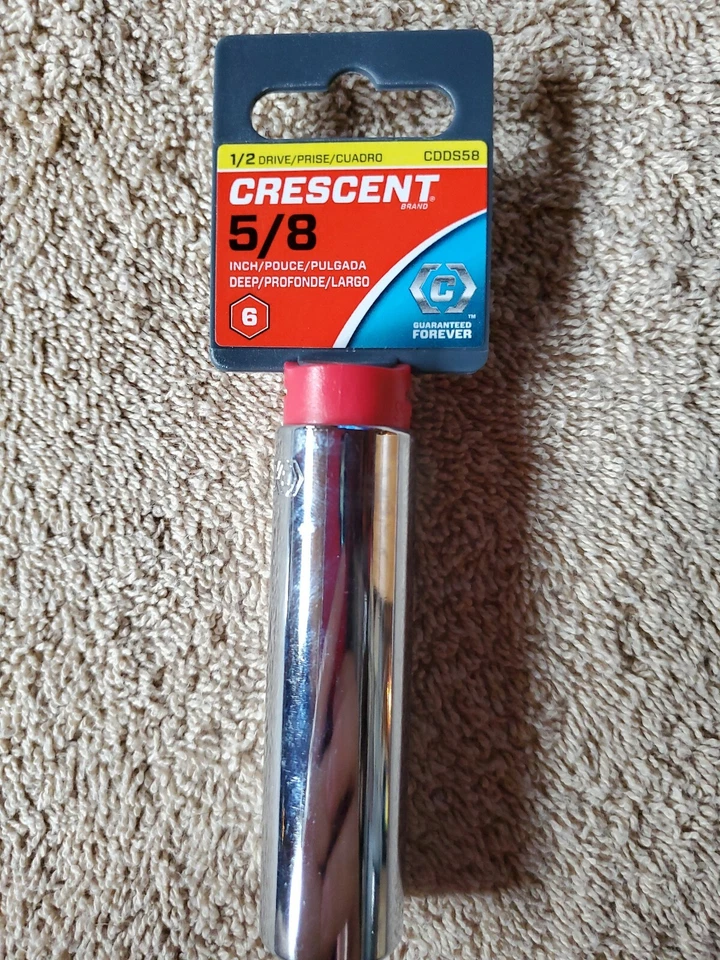 Crescent Brand 5/8 inch by 1/2" Drive 6 Pt Deep Well Socket - Image 1 of 4