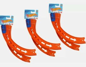 Hot Wheels Curved Tracks Official Track Builder System Curve, Lot of 6 Pieces