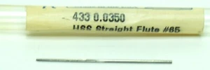 .0350 (#65) X .0350 X 1/2 X 1-1/2" OAL HSS 3 STR FL RH REAMER (B-5-1-2-12) - Picture 1 of 1