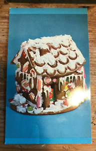 MRS DOROTHY DAMAR GINGERBREAD HOUSE carte postale ~ 1955 vacances de Noël à Newark