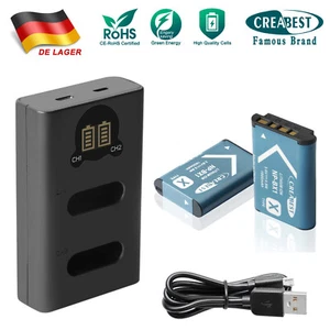 2x NP-BX1 Akku + Dual Ladegerät Für Sony Cyber-Shot DSC-HX400 HX300 HX90 RX100 - Bild 1 von 13