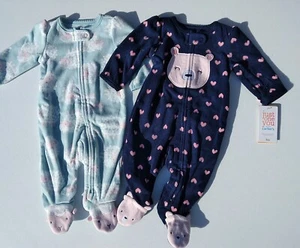 NEW Carters Just One You 2 Pack, Onsies Little Lamb/Bear Hearts, Size 3M - Picture 1 of 11