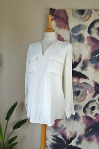 J.JILL J JILL Ivory 100% Silk top blouse size S - Picture 1 of 9