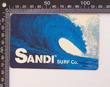 VINTAGE SANDI SURF CO AUSTRALIA SOUVENIR ADVERTISING SURFING SHOP PROMO STICKER