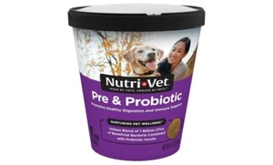 Nutri-Vet Pre and Probiotic Soft Chews for Dogs Digestive Health Support Tasty - Picture 1 of 7