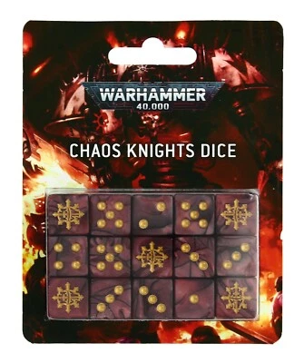Warhammer 40,000 Chaos Knights 15-Piece Dice Set 43-32 Games Workshop - Image 1 of 2