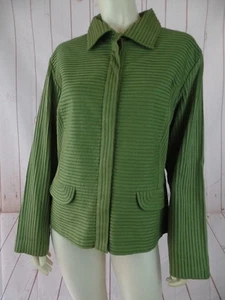 Chicos Blazer 2 Neu ohne Etikett Baumwollmischung Stretch Grün Band Struktur Design  - Bild 1 von 12