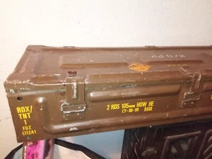 Army Amunition Box, Military Box Ammo Carrier Metal Large 85cm - Picture 1 of 12