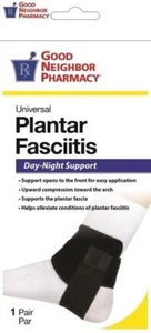 Good Neighbor Pharmacy Plantar Fasciitis Day/Night Support Black Universal - Picture 1 of 1