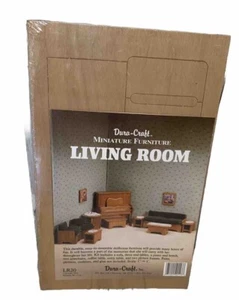 VTG*1988*Dura-Craft*LIVING ROOM*Dollhouse Miniature Wood Furniture Kit*LR20* - Picture 1 of 5