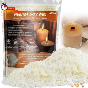 Soy Wax for Candle Making - Natural Soy Wax Flakes Pure Cera Para Velas Candle M - Picture 1 of 12