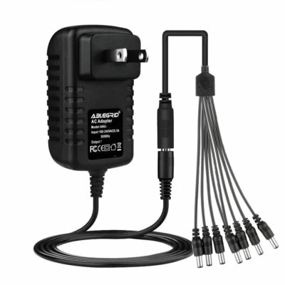 8-Way Splitter Cable AC Adapter For Lorex ACC-U81 ACCU81 Security Camera Power - Image 1 of 4