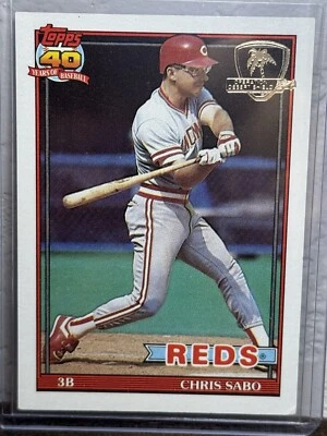 1991 Topps Operation Desert Shield #45 Chris Sabo Cincinnati Reds casi nuevo 3 Foto 1 de 2