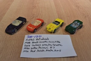 Mattel Hot Wheels 4 coches Corvette, Carbonic, Ferrari, Miata (300-120) - Imagen 1 de 8