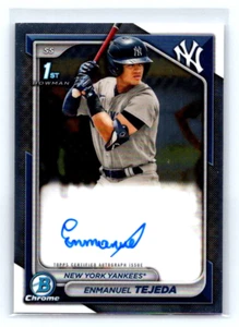 ENMANUEL TEJEDA 2024 BOWMAN CROMO PRIMER AUTÓGRAFO NOVATO DE LOS NEW YORK YANKEES #CPAETE - Imagen 1 de 2