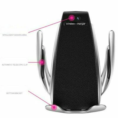 CARICABATTERIA AUTO WIFI WIRELESS SUPPORTO CELLULARE RICARICA VELOCE AUTOMATICO - Immagine 1 di 4