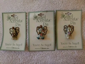 NEW Set of 3 ANGEL Accents Lapel Pins - Picture 1 of 5