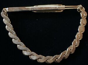 Vintage swank Serpentine Chain Pendant Tie Bar Clip 2”1/2 Up To 4” Wide