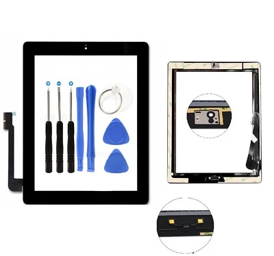 Front Touch Screen Glass Lens Digitizer Replacement For iPad 3 A1416 A1403 A1430 - Image 1 of 4