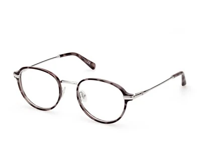 GUESS GU50079 020 Grey Havana Round Metal Optical Eyeglasses Frame 51-22-145 - Image 1 of 2