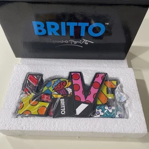 "Figura de arte Romero Britto Love Word grande 7,75x3,5"" nueva" - Imagen 1 de 15