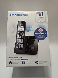 Panasonic KX-TGD510B DECT 6.0 Plus Cordless Landline Telephone - Black- Open Box - Picture 1 of 10