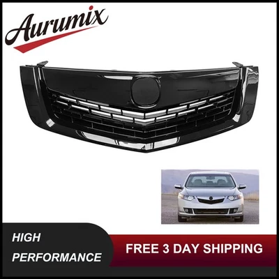 Parachoques delantero negro brillante parrilla superior para Acura TSX 71122TL2A00 2009-2010 Foto 1 de 4