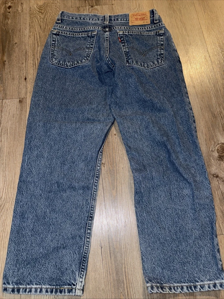 Jeans Husky Boys Levis 550 Vintage Calce Relajado Rojo Pestaña Denim 100% Algodón 30x26 Foto 1 de 4