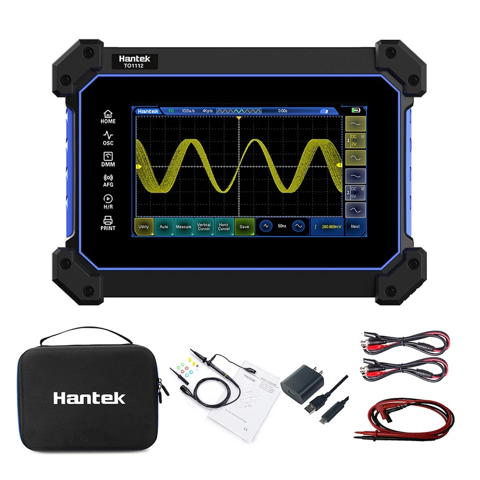 Hantek Touch Screen Digital Tablet Oscilloscope TO1112 TO1112C TO1112D 110MHz - Image 1 of 1