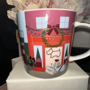 Radley London Scottie Scottish Terrier Christmas Window Shopping Ceramic Mug - Bild 1 von 10