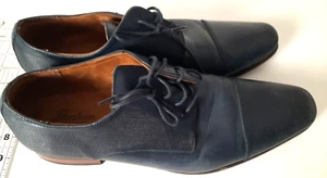 Florsheim Navy Blue Postino Cap Toe Oxford Shoes Size 10 - Picture 1 of 11