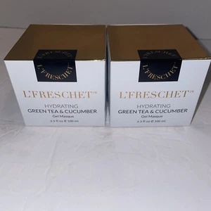2 Stück! L'Freschet feuchtigkeitsspendende grüne Tee & Gurke Gel Maske 3,3 flüssige Unzen 100 ml - Bild 1 von 5