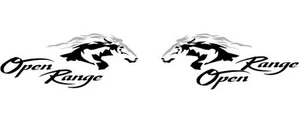 HORSES TRAILER OPEN RANGE RV TRUCK SET STICKER DECAL HORSE  - Picture 1 of 3