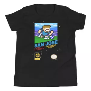 Camiseta retro de la liga de fútbol de San Jose Earthquakes 8 bits NES para jóvenes niños - Imagen 1 de 9