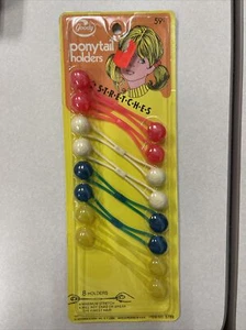 Vintage Kids Ponytail Holders! Unique old hard to find retro items! (Pack of 8) - Picture 1 of 7