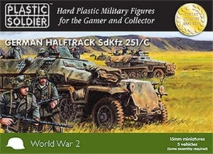 Soldado de plástico WW2V15003 alemán SdKfz 251/C semipista 5x kit de plástico escala 15 mm - Imagen 1 de 10