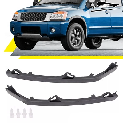 Para 04-15 Nissan Titan Armada QX56 farol moldura acabamento enchimento inferior LH e RH - Imagem 1 de 4