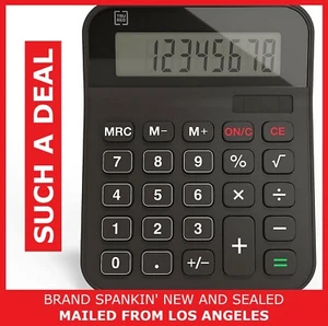 CALCULATOR - TRU RED TR230 - 8 DIGIT,  AUTO SHUT OFF,  NEWinBOX  SolarAndBattery - Picture 1 of 7