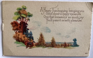 Postcard Thanksgiving Good cheer Autumn scene Turkey D112 - Picture 1 of 2