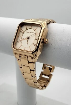 Anne Klein AK/4062RGRG Women's Rose Gold Tone Modern Square Case Bracelet Watch - Image 1 of 4