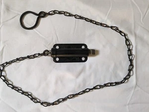 Vintage / Antique Stanley Spring Load Lock Latch Pull Chain Barn Gate Door - Picture 1 of 5