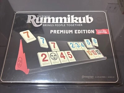 Rummikub Premium Edition Features Racks Large Number Engraved Tiles NIB - Image 1 of 2