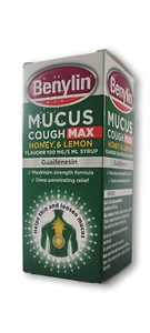 BENYLIN Mucus Cough Max Honey And Lemon Flavour Syrup 150ml - Cough & Flu Relief - Picture 1 of 2