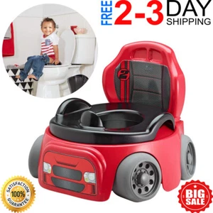 Car Racer Kids Potty Seat Training System Toddler Child Boys Toilet Chair Fun - Picture 1 of 7