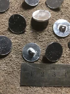 Pewter buttons 18mm flat lead free (12 pack) for historical costume & uniforms. - Picture 1 of 5