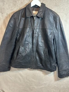 Vintage Jamie Page Black Leather Jacket (Medium) – Classic Zip Front, Adjustable - Picture 1 of 9